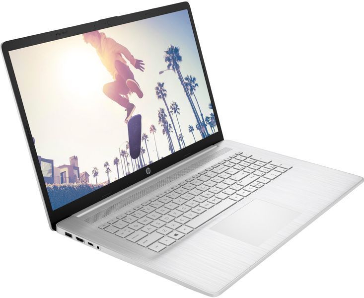 Ноутбук HP 17-cp2041ua 17.3" FHD IPS AG, AMD R5-7520U, 16GB, F512GB, UMA, DOS, сріблястий CS8E5EA фото