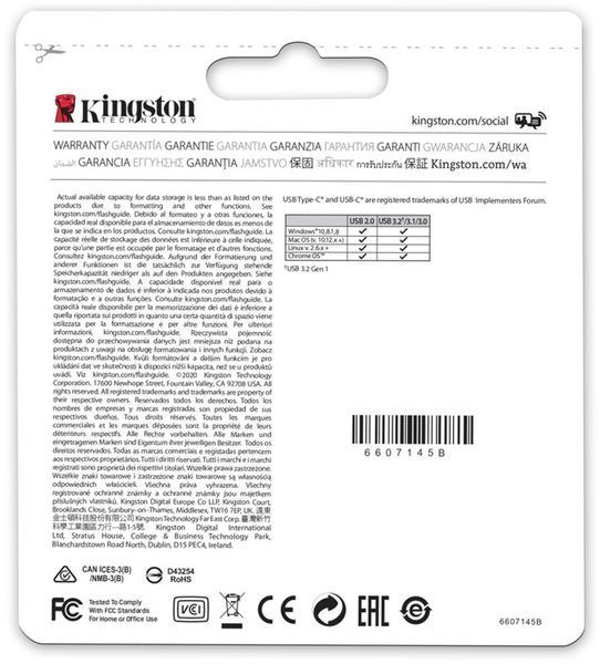 Флеш-накопичувач USB3.2 64GB Type-C Kingston DataTraveler microDuo 3C (DTDUO3CG3/64GB) DTDUO3CG3/64GB фото