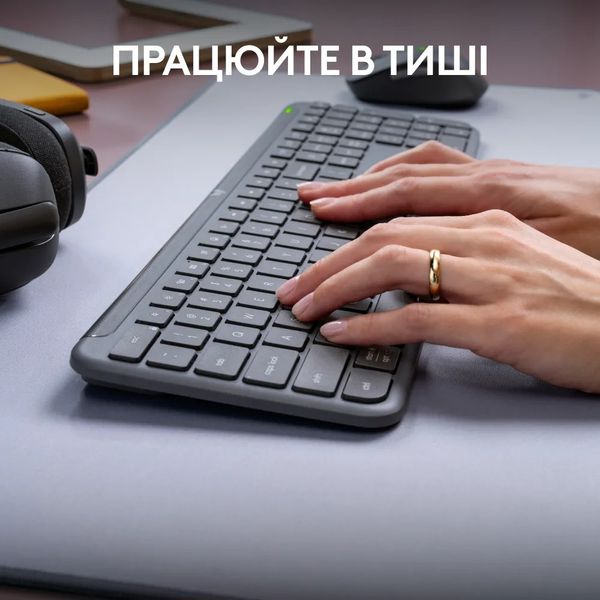 Комплект (клавіатура, миша) бездротовий Logitech Signature Slim Combo MK950 for Business Graphite (920-012508) 920-012508 фото