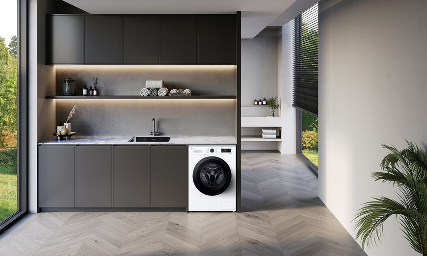 Пральна машина LG фронтальна, 7кг, 1200, A, 44см, дисплей, пара, інвертор, білий F2Y2HS6WE фото