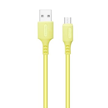 Кабель ColorWay USB - micro USB (M/M), soft silicone, 2.4 А, 1 м, Yellow (CW-CBUM043-Y) CW-CBUM043-Y фото