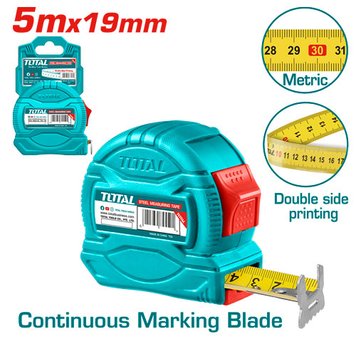 Рулетка TOTAL TMT34519M 5мx19мм TMT34519M фото