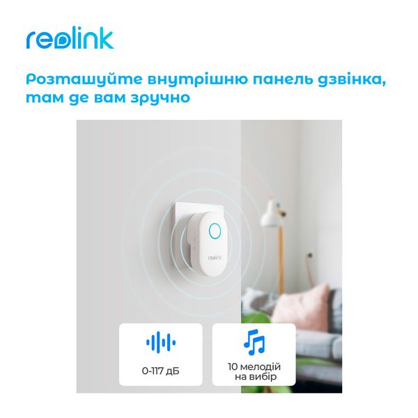 Відеодзвінок Reolink Video Doorbell WiFi Reolink Video Doorbell WiFi фото