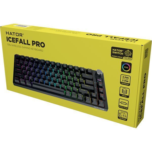 Клавіатура Hator Icefall PRO Wireless, TFT display Black (HTK450UA) HTK450UA фото