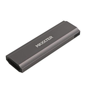 Зовнішня кишеня Maxxter M.2 NVMe PCIe, USB 3.1 Type-C Gen2, Metal, Black (EHDE-2280S-02) EHDE-2280S-02 фото