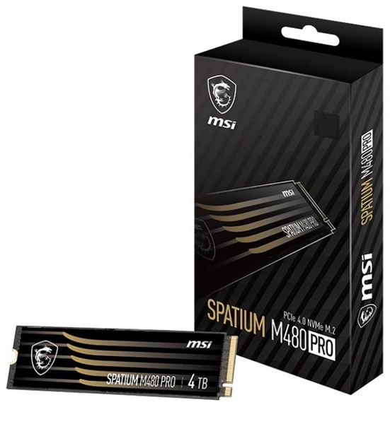 Накопичувач SSD 4TB MSI Spatium M480 Pro M.2 2280 PCIe 4.0 x4 NVMe 3D NAND TLC (S78-440R050-P83) S78-440R050-P83 фото