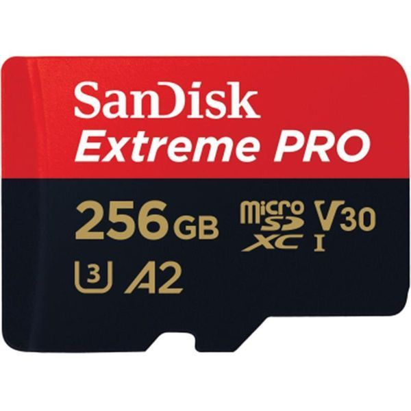 Карта пам`ятi MicroSDXC 256GB UHS-I U3 R200/W140MB/s SanDisk Extreme Pro V30 + SD-адаптер (SDSQXCD-256G-GN6MA) SDSQXCD-256G-GN6MA фото