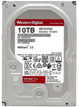 Накопичувач HDD SATA 10.0TB WD Red Plus 7200rpm 256MB (WD101EFBX) WD101EFBX фото