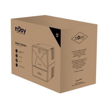 Джерело безперебійного живлення NJOY Keen 1500 (UPLI-LI150KU-CG01B) Lin.int., AVR, 4 x евро, USB, пластик Keen 1500 USB фото