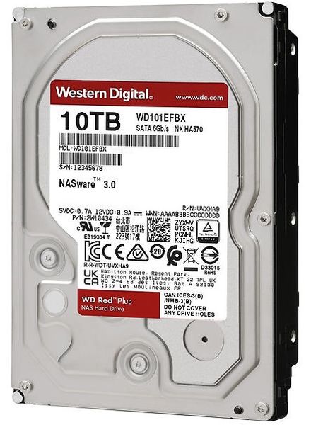 Накопичувач HDD SATA 10.0TB WD Red Plus 7200rpm 256MB (WD101EFBX) WD101EFBX фото