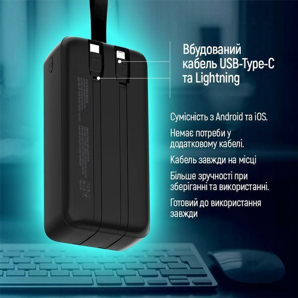 Універсальна мобільна батарея ColorWay EnergyPlus 30000mAh Black (CW-PB300LPB4BK-PDD) CW-PB300LPB4BK-PDD фото