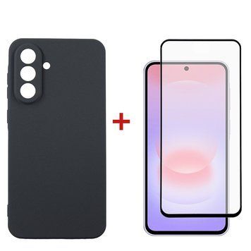 Чохол-накладка Dengos Carbon для Samsung Galaxy A37 5G SM-A376 Black (DG-KM-194) + захисне скло DG-KM-194 фото
