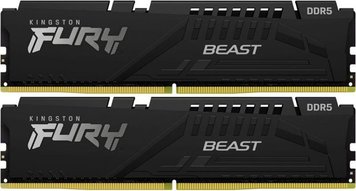 Модуль пам`яті DDR5 2x16GB/6400 Kingston Fury Beast Black (KF564C32BBK2-32) KF564C32BBK2-32 фото