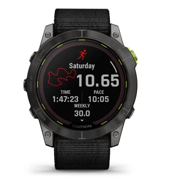 Смарт-годинник Garmin Enduro 2 Sapphire Carbon Gray DLC Titanium with Black UltraFit Nylon Strap (010-02754-13) 010-02754-13 фото