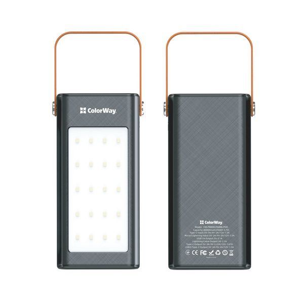 Універсальна мобільна батарея ColorWay LCD/Lamp 80000mAh Black (CW-PB800LPA8BK-PDD) CW-PB800LPA8BK-PDD фото