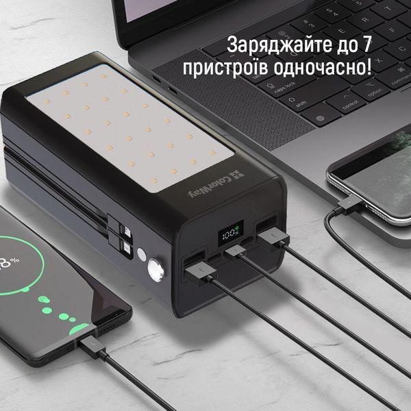 Універсальна мобільна батарея ColorWay LCD/Lamp 80000mAh Black (CW-PB800LPA8BK-PDD) CW-PB800LPA8BK-PDD фото