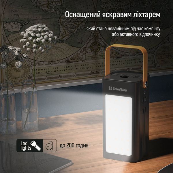 Універсальна мобільна батарея ColorWay LCD/Lamp 80000mAh Black (CW-PB800LPA8BK-PDD) CW-PB800LPA8BK-PDD фото
