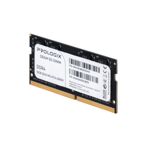 Модуль пам`ятi SO-DIMM 16GB/3200 DDR4 Prologix (PRO16GB3200D4S) PRO16GB3200D4S фото