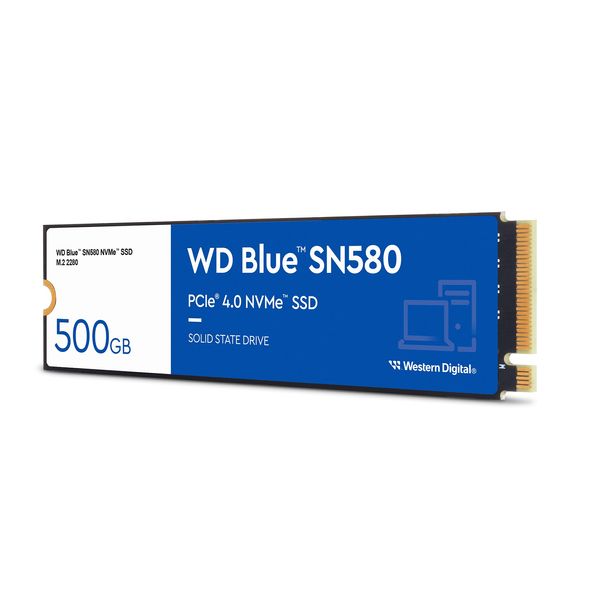 Накопичувач SSD 500GB WD Blue SN580 M.2 2280 PCIe 4.0 x4 3D TLC (WDS500G3B0E) WDS500G3B0E фото