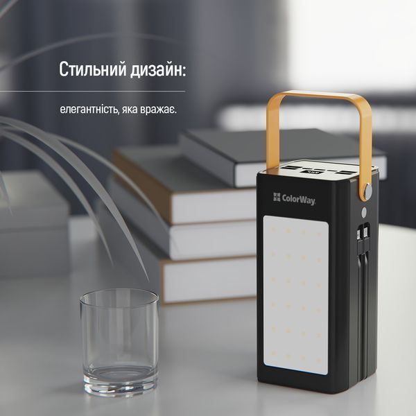 Універсальна мобільна батарея ColorWay LCD/Lamp 80000mAh Black (CW-PB800LPA8BK-PDD) CW-PB800LPA8BK-PDD фото