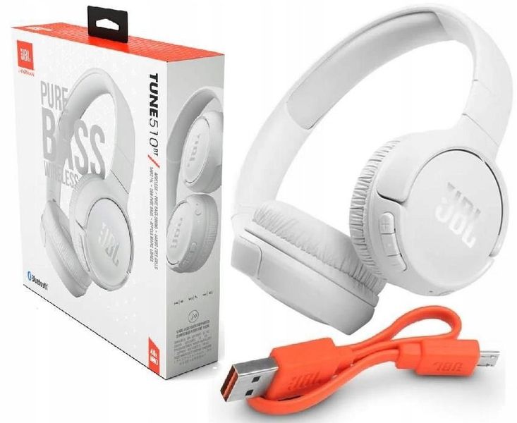 Bluetooth-гарнітура JBL Tune 510BT White (JBLT510BTWHTEU) JBLT510BTWHTEU фото