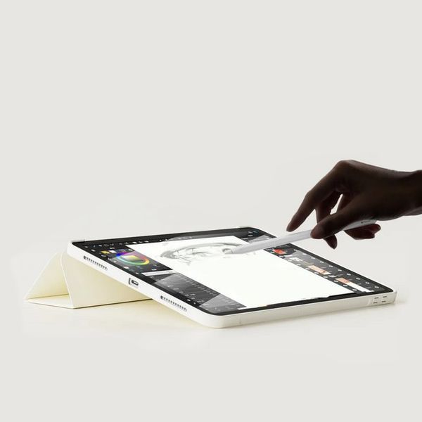 Чохол-книжка BeCover Tri Fold Soft TPU Silicone для Apple iPad Pro Pro 13" M4 2024 Beige (711751) 711751 фото