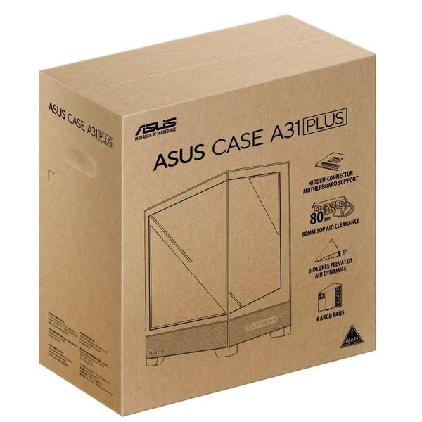 Корпус Asus A31 Plus Black Tempered Glass без БЖ (90DC00R0-B19000) 90DC00R0-B19000 фото
