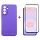 Чохол-накладка Dengos Carbon для Samsung Galaxy A37 5G SM-A376 Violet (DG-KM-201) + захисне скло DG-KM-201 фото 1