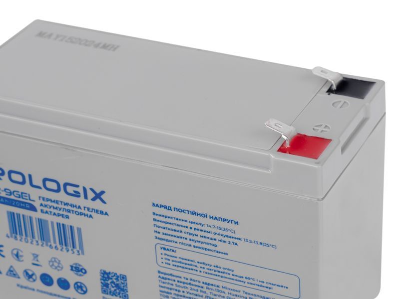 Акумуляторна батарея Prologix 12V 9AH (PL12-9GEL) GEL PL12-9GEL фото