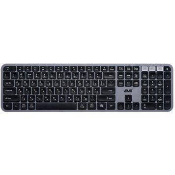 Клавіатура бездротова 2E KS240 WL BT Gray (2E-KS240WG_UA) 2E-KS240WG_UA фото