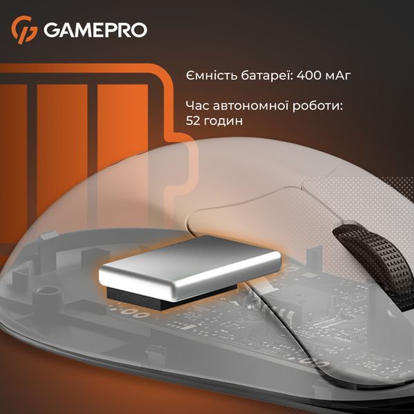 Миша бездротова GamePro Genesis Avenger White (GM096W) GM096W фото
