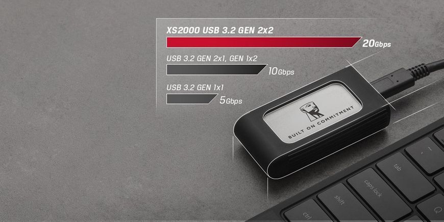Накопичувач зовнішній SSD Portable USB 1.0ТB Kingston XS2000 BoC Silver (SXS2000/1000GA) SXS2000/1000GA фото
