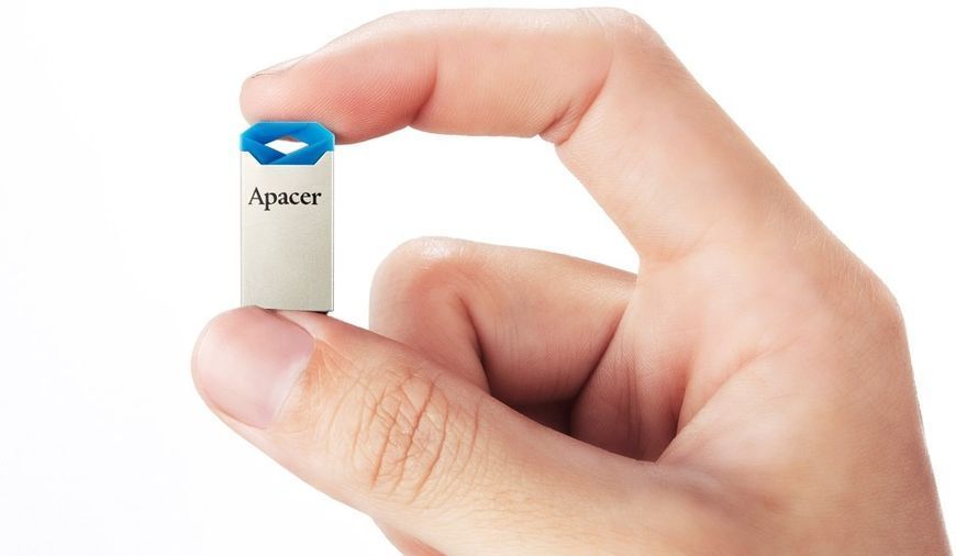 Флеш-накопичувач USB 32GB Apacer AH111 Silver/Blue (AP32GAH111U-1) AP32GAH111U-1 фото
