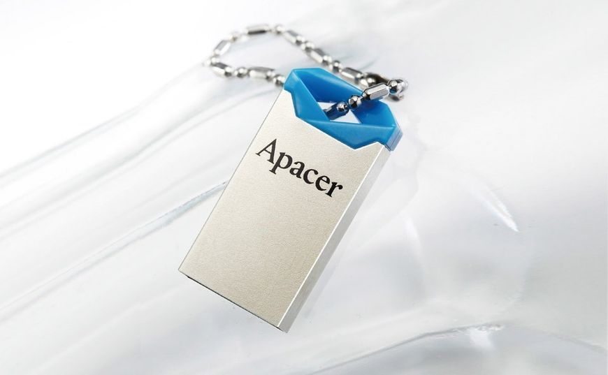 Флеш-накопичувач USB 32GB Apacer AH111 Silver/Blue (AP32GAH111U-1) AP32GAH111U-1 фото