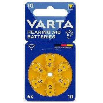 Батарейка Varta 10 PR70 BL 6 шт. (для слухових апаратів) 5130 фото