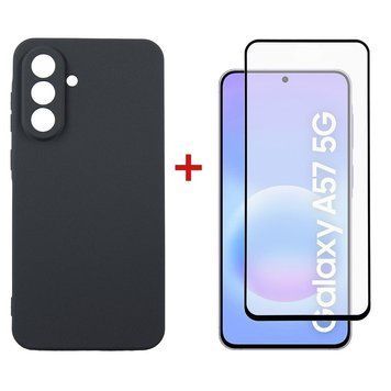 Чохол-накладка Dengos Carbon для Samsung Galaxy A57 5G SM-A576 Black (DG-KM-195) + захисне скло DG-KM-195 фото