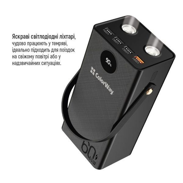 Універсальна мобільна батарея ColorWay Powerful 60000mAh Black (CW-PB600LPA5BK-PDD) CW-PB600LPA5BK-PDD фото