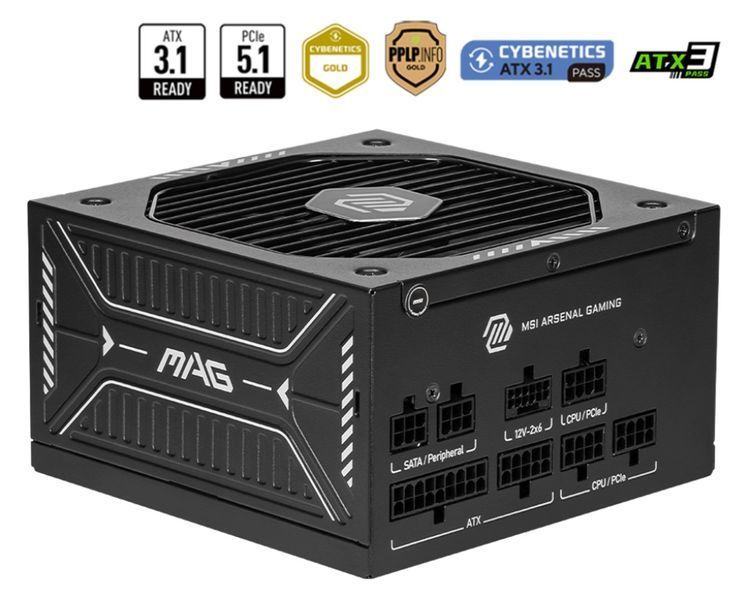 Блок живлення MSI MAG A750GLS PCIE5 750W MAG A750GLS PCIE5 фото