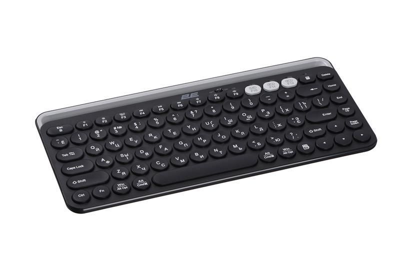 Клавіатура бездротова 2E KS250 WL BT Black (2E-KS250WBK_UA) 2E-KS250WBK_UA фото