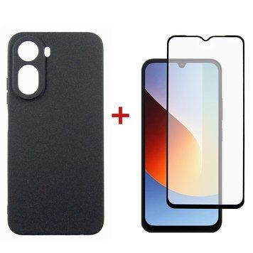 Чохол-накладка Dengos Carbon для Xiaomi Redmi A7 Pro Black (DG-KM-202) + захисне скло DG-KM-202 фото