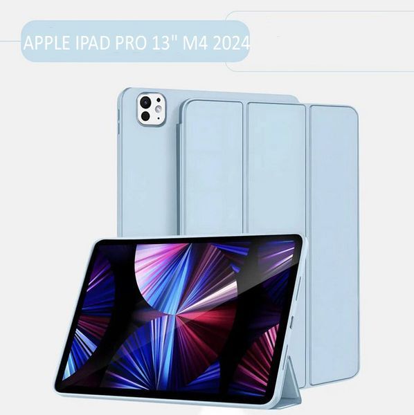 Чохол-книжка BeCover Tri Fold Soft TPU Silicone для Apple iPad Pro Pro 13" M4 2024 Light Blue (711753) 711753 фото