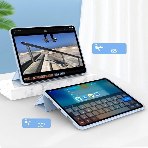 Чохол-книжка BeCover Tri Fold Soft TPU Silicone для Apple iPad Pro Pro 13" M4 2024 Light Blue (711753) 711753 фото