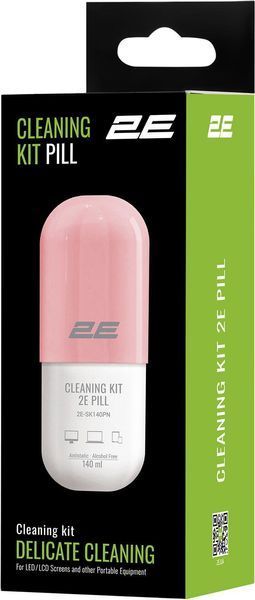 Набір для чищення 2E Pill (2E-SK140PN) LED/LCD + серветка 20х20 см White/Pink 2E-SK140PN фото
