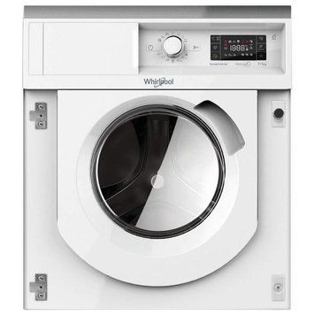 Прально-сушильна машина Whirlpool вбудована фронтальна, 7(5)кг, 1400, A+++, 60см, дисплей, пара, інвертор, білий BIWDWG75148UA фото