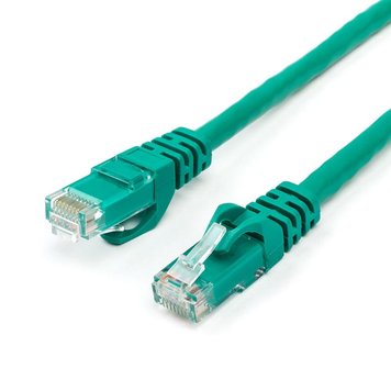 Патч-корд UTP Atcom RJ45, Cat.6, мідь, 1 м, зелений 9218 фото