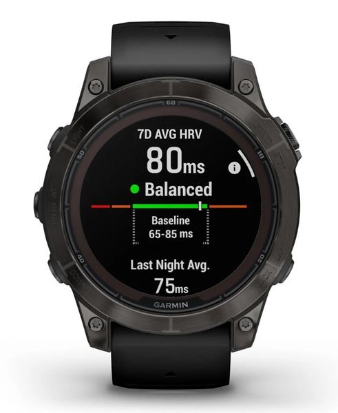 Смарт-годинник Garmin Fenix 7 Pro Sapphire Solar Carbon Gray DLC Titanium with Black Silicone (010-02777-54) 010-02777-54 фото