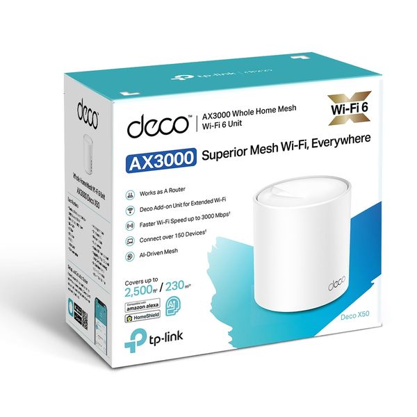 WiFi Mesh система TP-Link Deco X50 (1-pack) DECO-X50-1-PACK фото