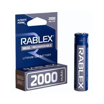 Акумулятор Rablex 18650 Li-Ion 2000mAh RB-18-2000 фото