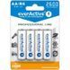 Акумулятор everActive AA/HR06 Ni-MH 2600mAh BL 4шт EVHRL6-2600 фото 2