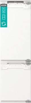 Холодильник Gorenje вбудований з нижн. мороз., 177x69x55см, 2 двері,244(68)л, А+, NF+, Зона св-ті, Диспл, Wi-Fi, Біли NRKI517E82WF фото